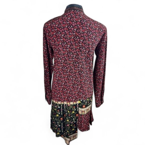 N°21 Gilmar Printed Silk Chemisier Dress Paisley Print Asymmetrical - Designer - Picture 3 of 16